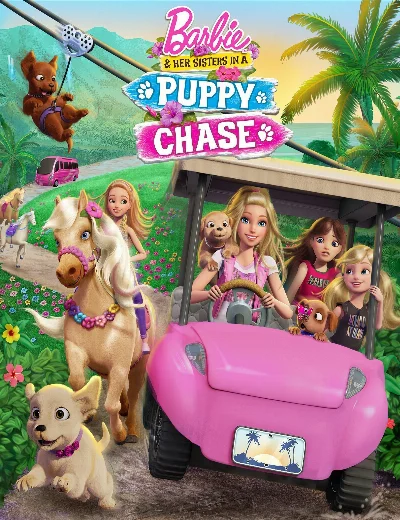 Chị em Barbie đuổi theo các chú cúnHình bìa
